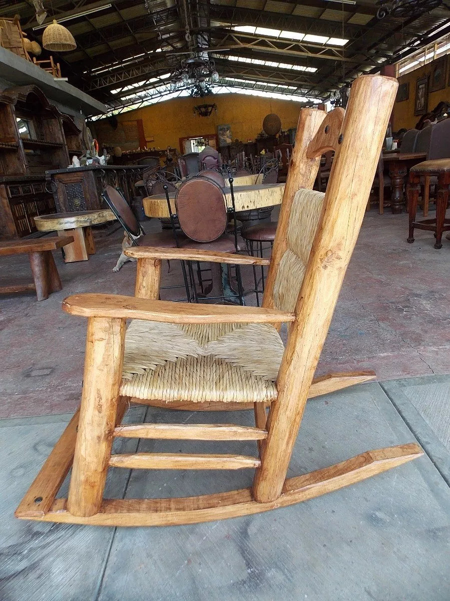 Sustainable Wooden Rocking Chair, Antique Style