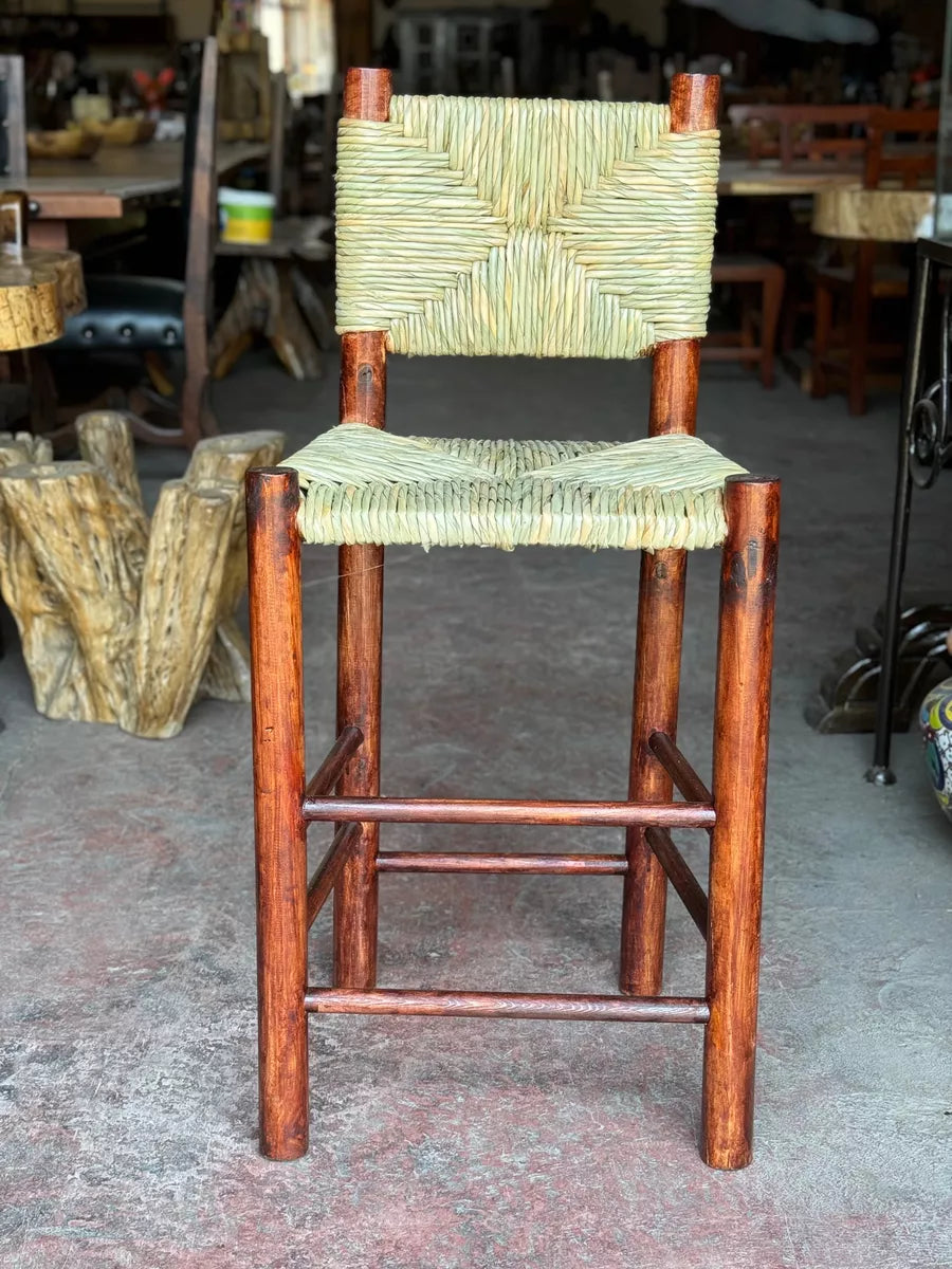 High Chair Bench for Breakfast Bar Antique Style