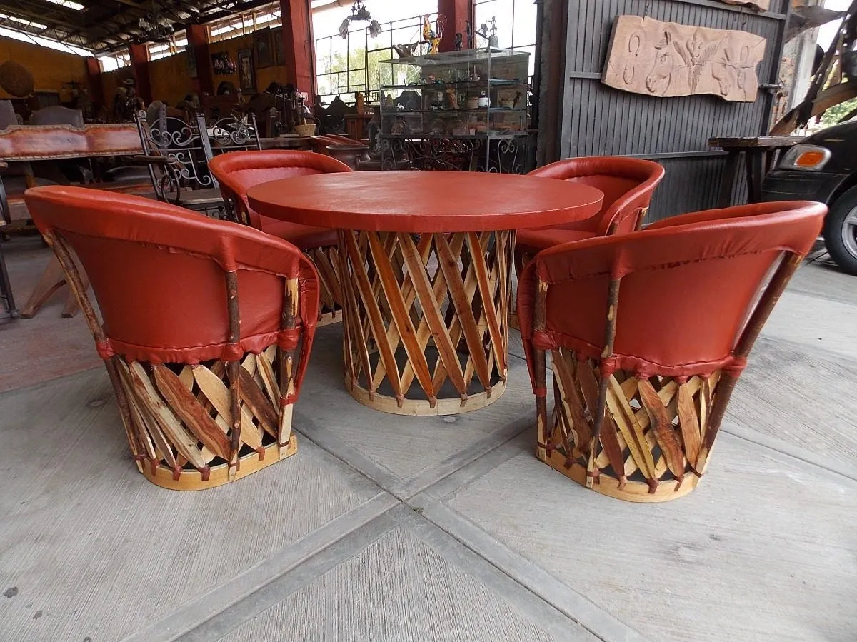 Bello Comedor De Equipales Estilo Antiguo. La Mejor Calidad