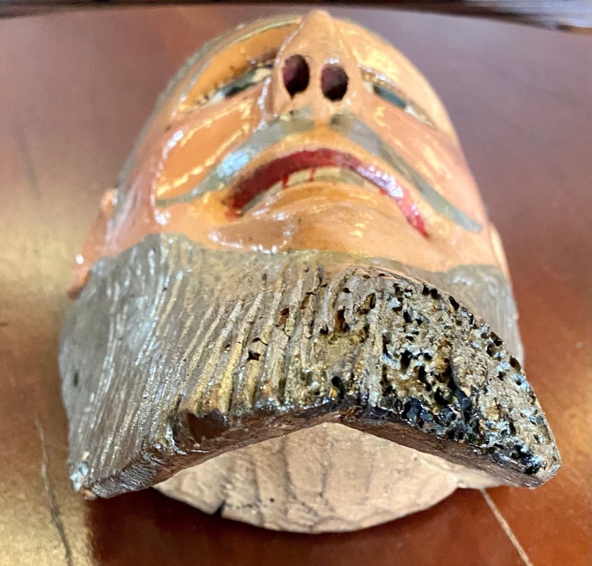 Antique and Original Wooden Mask. Old. Special (Used)