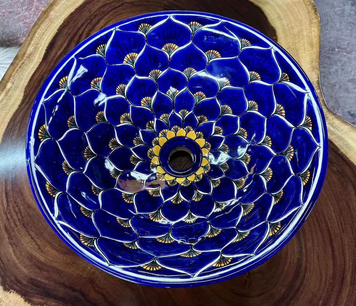 Round Sink in Fine Talavera Turkey Style