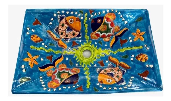 Talavera Rectangular Countertop Sink Antique Fish Style Add to favorites