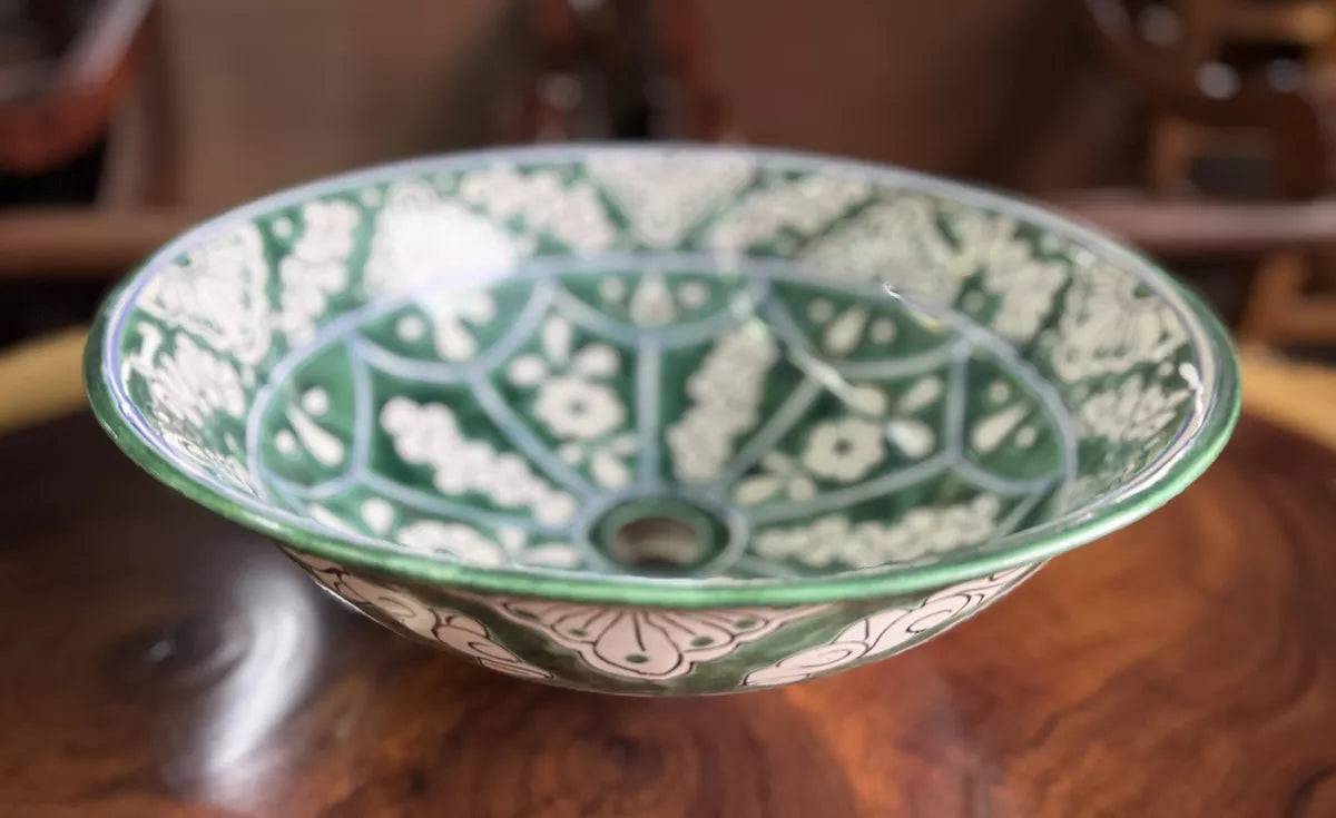 Round Sink in Fine Talavera Turkey Style