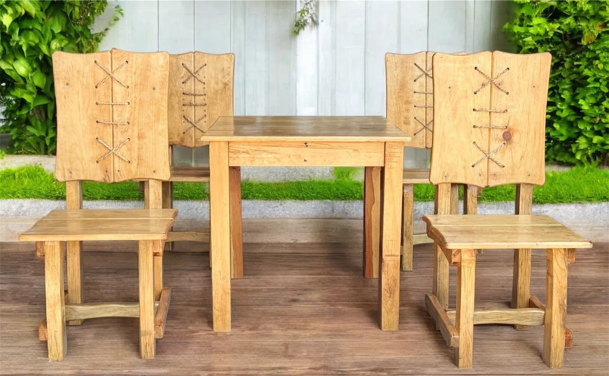 Sustainable Wood Handcrafted Dining Room in the Middle Ages Style