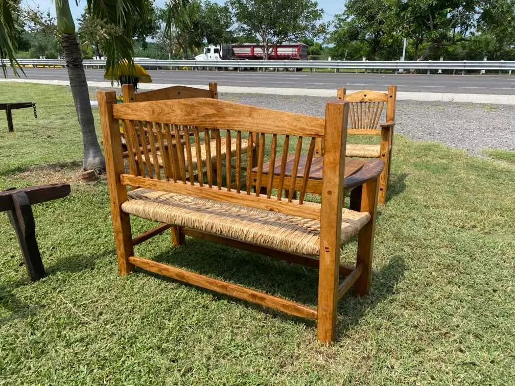 Handcrafted Room Sustainable Wood and Antique Style Fabric.