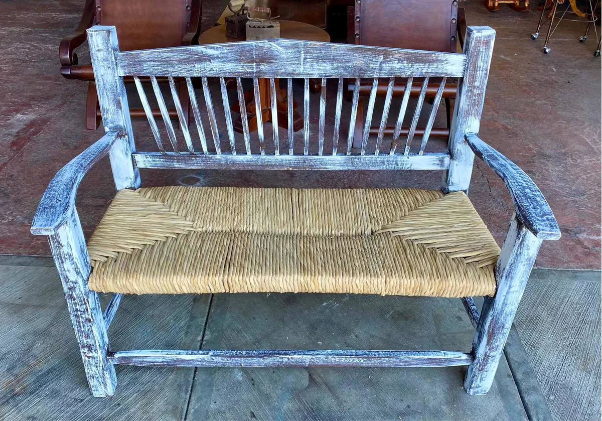 Antique Vintage Style 2 Person Handmade Bench