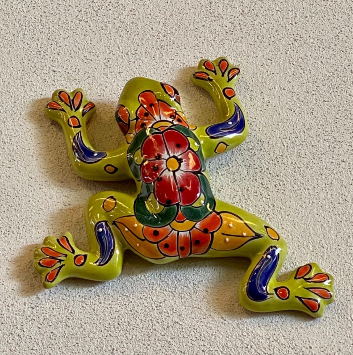 Juego 3 Piezas De Ranas En Talavera Fina Estilo Antiguo