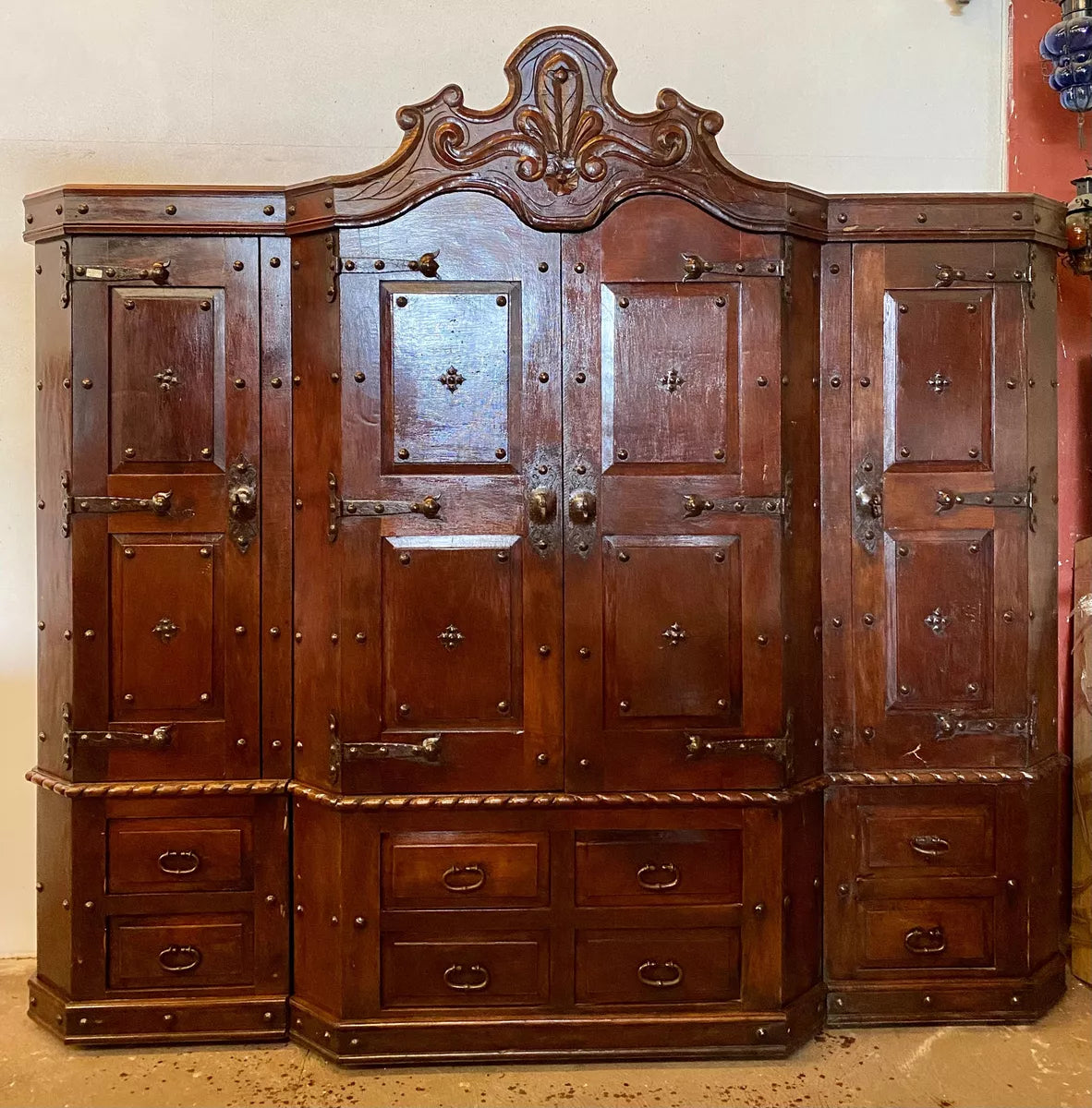 Antique Conquest Style Mesquite Closet.