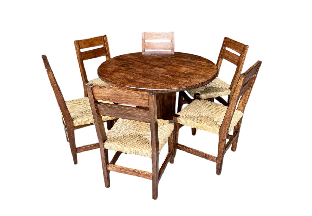 Comedor De 6 Sillas En Madera Sustentable Estilo Minimalista
