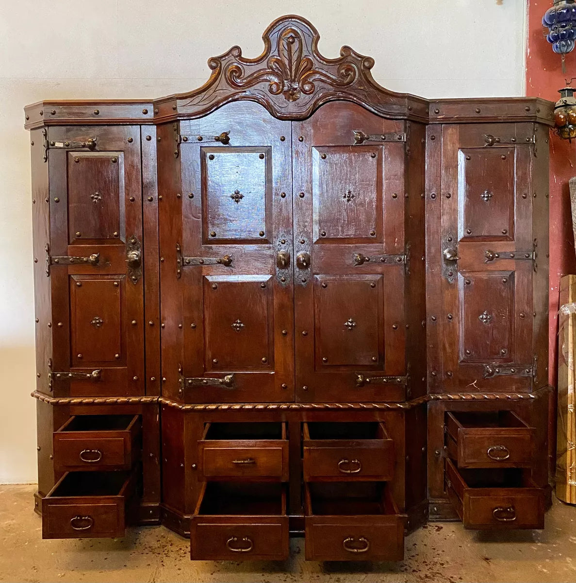Antique Conquest Style Mesquite Closet.