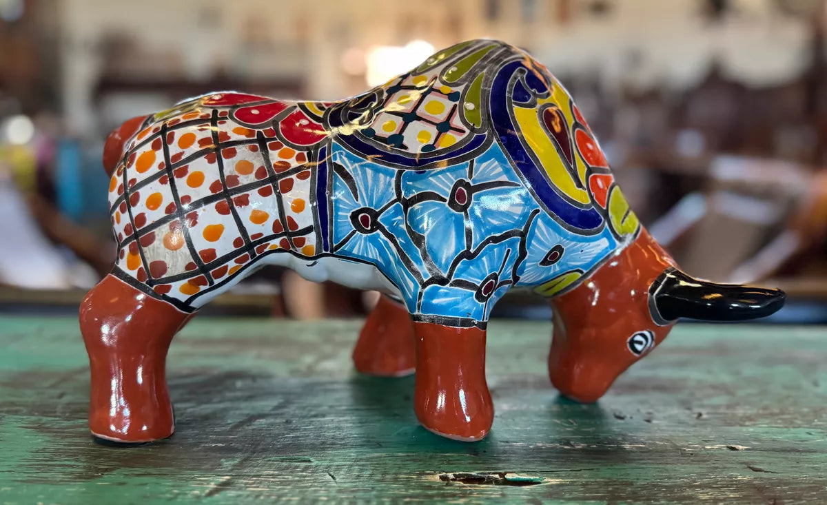 Bullfighting Figure Sculpture in Fine Talavera.