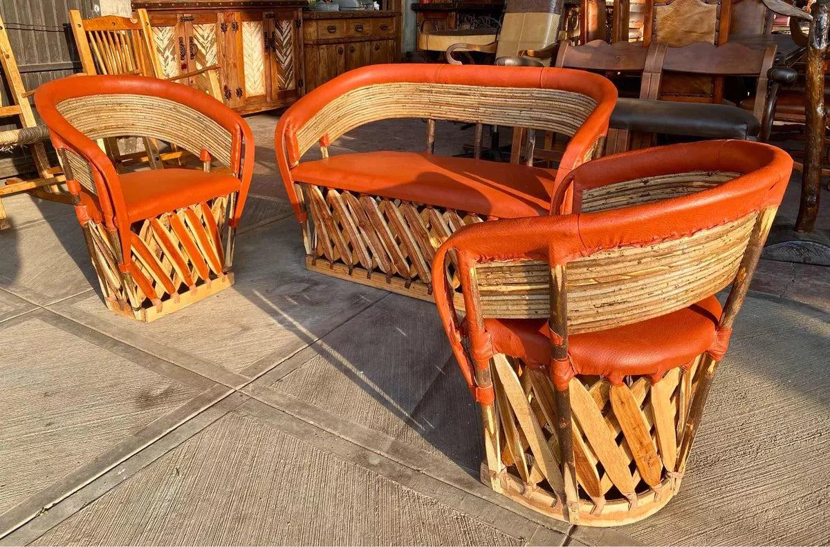 Equipal Handcrafted Room Upholstered in Antique Style Leather.