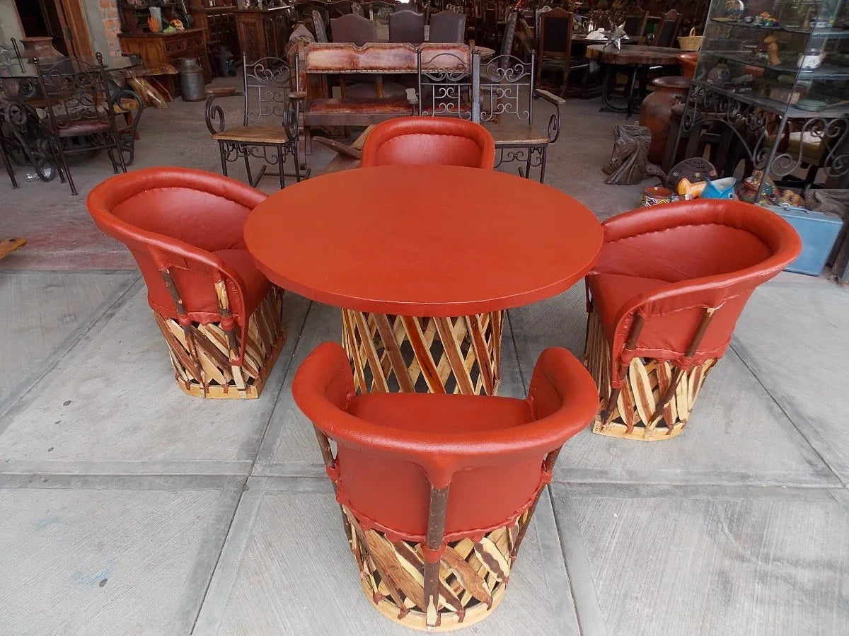 Bello Comedor De Equipales Estilo Antiguo. La Mejor Calidad