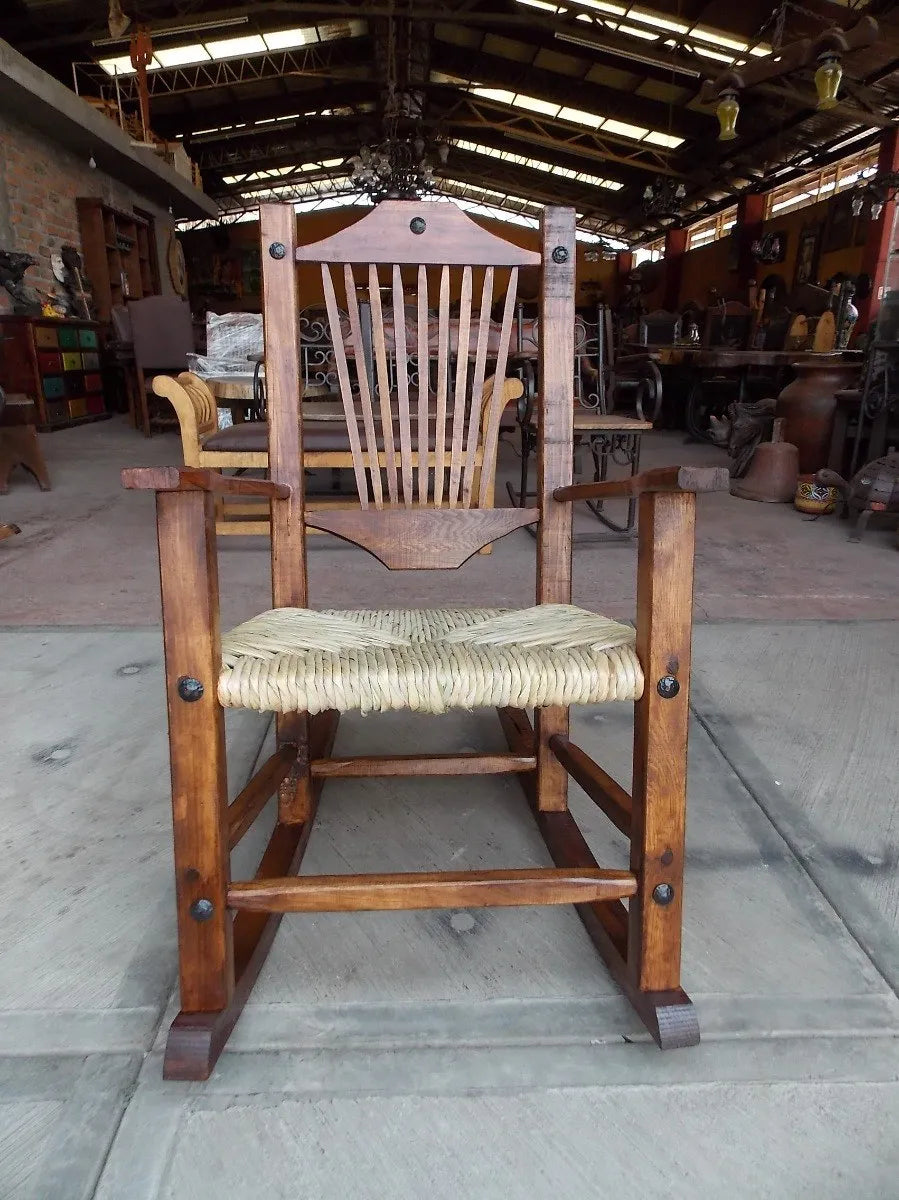Beautiful Antique Style Wood and Tulle Rocking Bench
