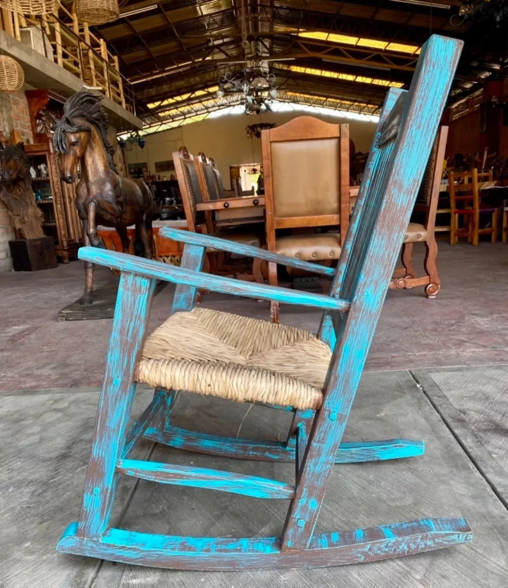 Vintage Antique Sustainable Wooden Rocking Chair.