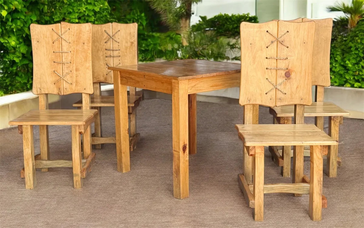 Sustainable Wood Handcrafted Dining Room in the Middle Ages Style