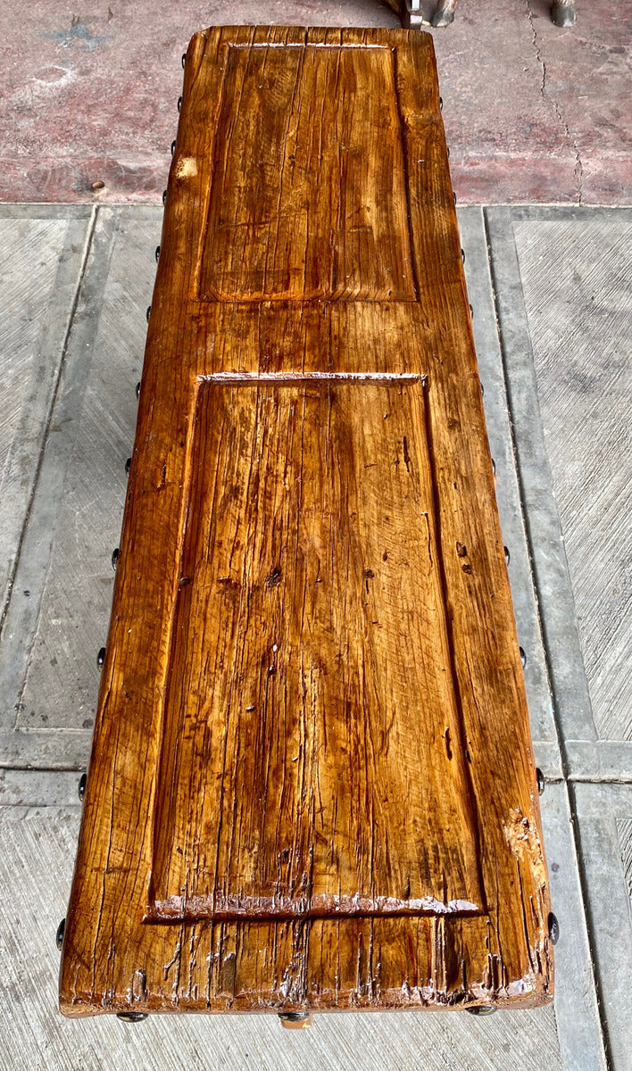 Original Antique Door Credenza and Yoke Legs