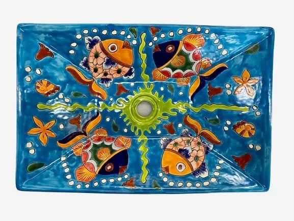 Talavera Rectangular Countertop Sink Antique Fish Style Add to favorites