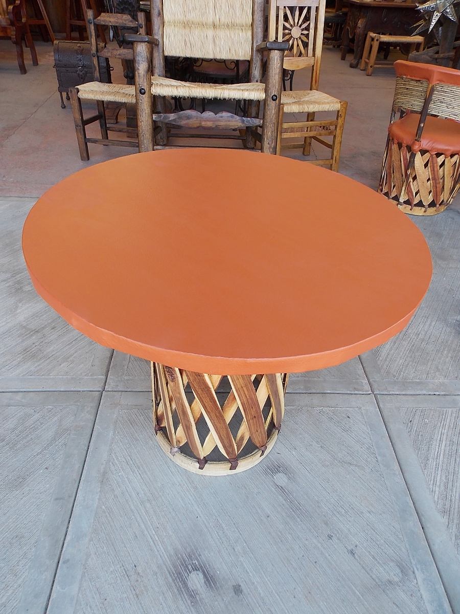Handcrafted Dining Room Made of Equipales Wood and Leather.