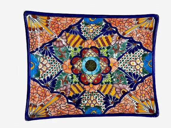 Rectangular Talavera Countertop Sink Antique Style 36