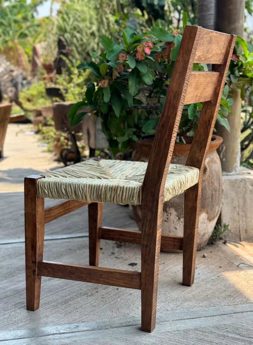 Fine Sustainable Handcrafted Chair in Antique Minimalist Style.