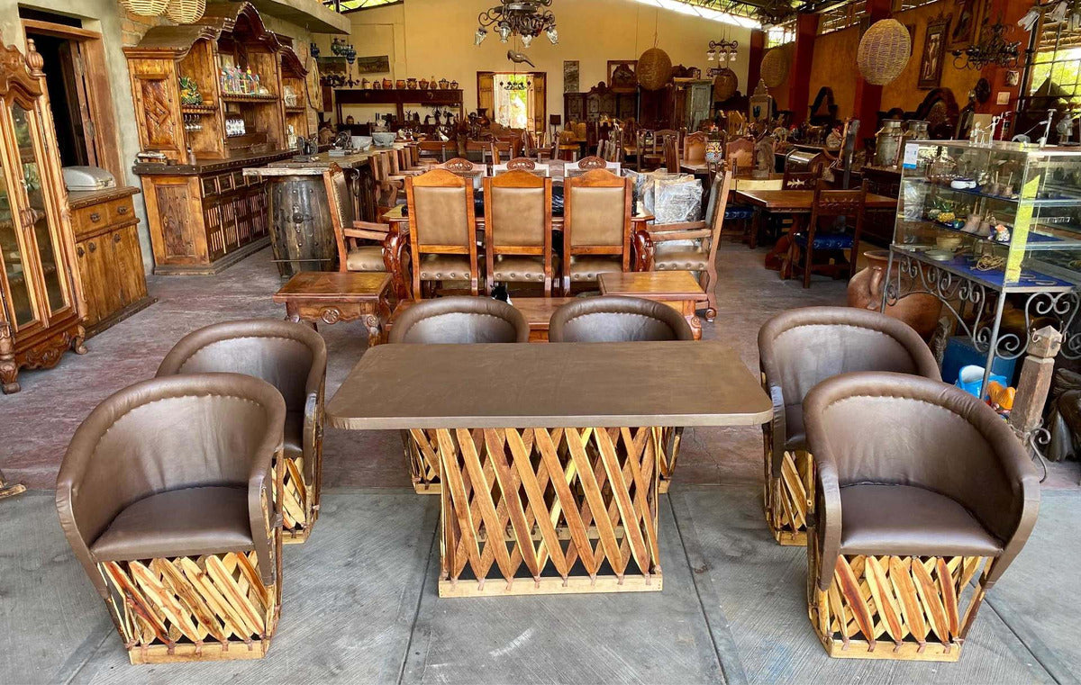 Traditional Equipal Dining Room for 6 People, Antique Style