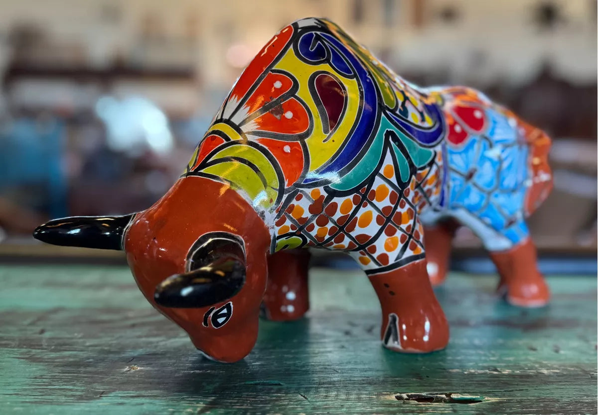 Bullfighting Figure Sculpture in Fine Talavera.