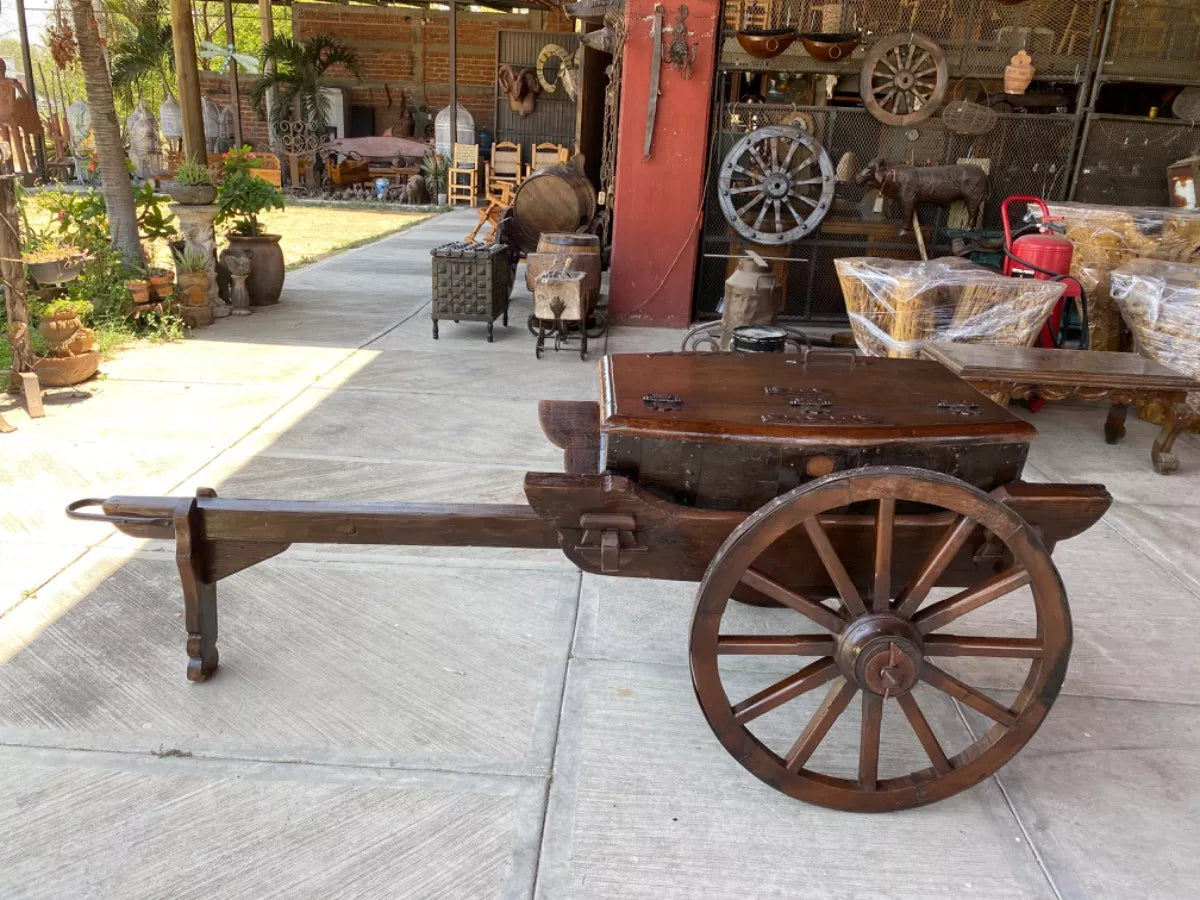Increíble Carreta Hielera De Barril Estilo Antiguo.