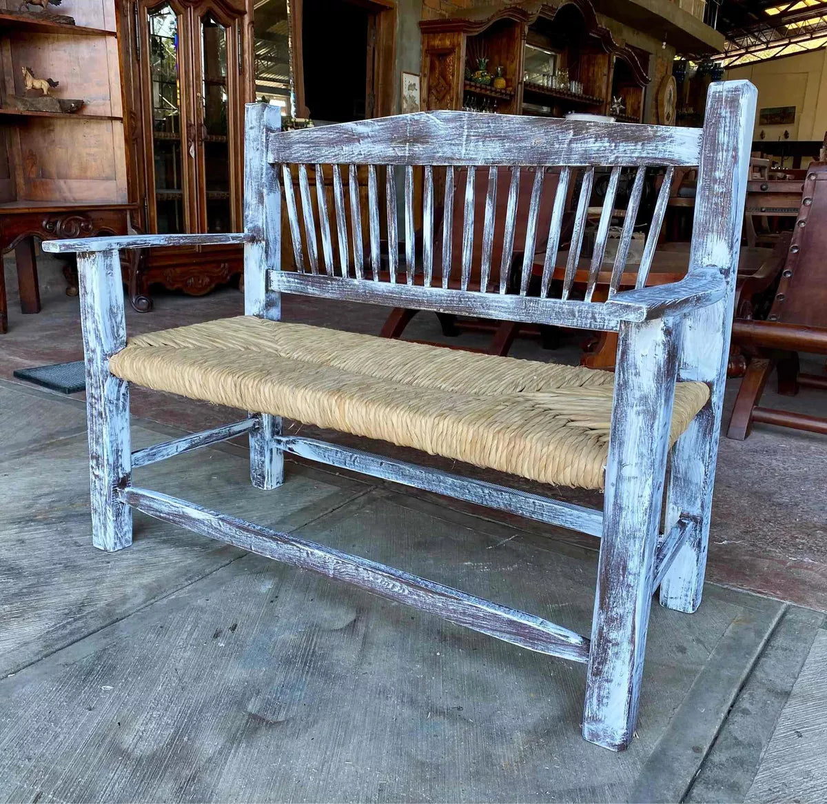 Antique Vintage Style 2 Person Handmade Bench