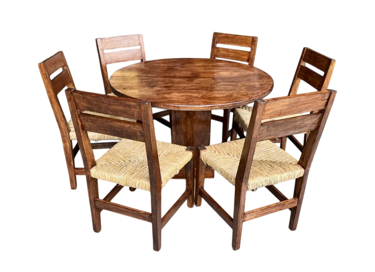 Comedor De 6 Sillas En Madera Sustentable Estilo Minimalista