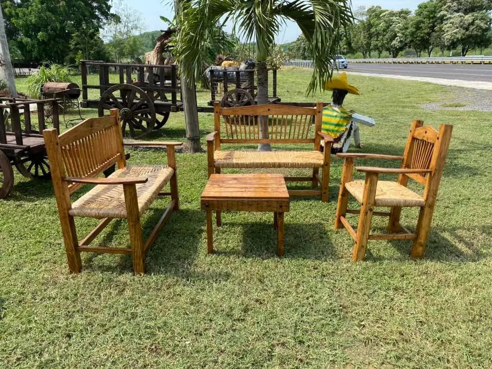 Handcrafted Room Sustainable Wood and Antique Style Fabric.