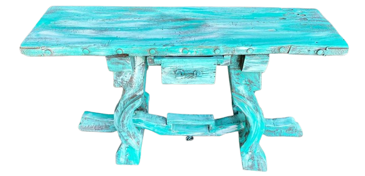 Stripped Credenza Antique Door and Yoke Legs