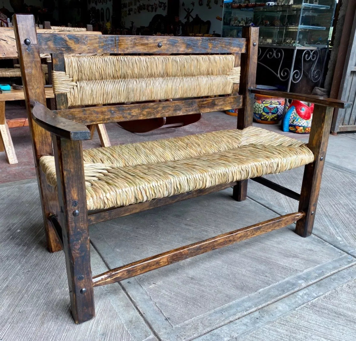 Handcrafted Room Sustainable Wood and Antique Style Fabric.