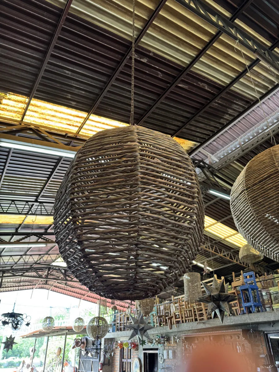 Lampara Farol Colmena Gigante Tejida A Mano Estilo Antiguo.