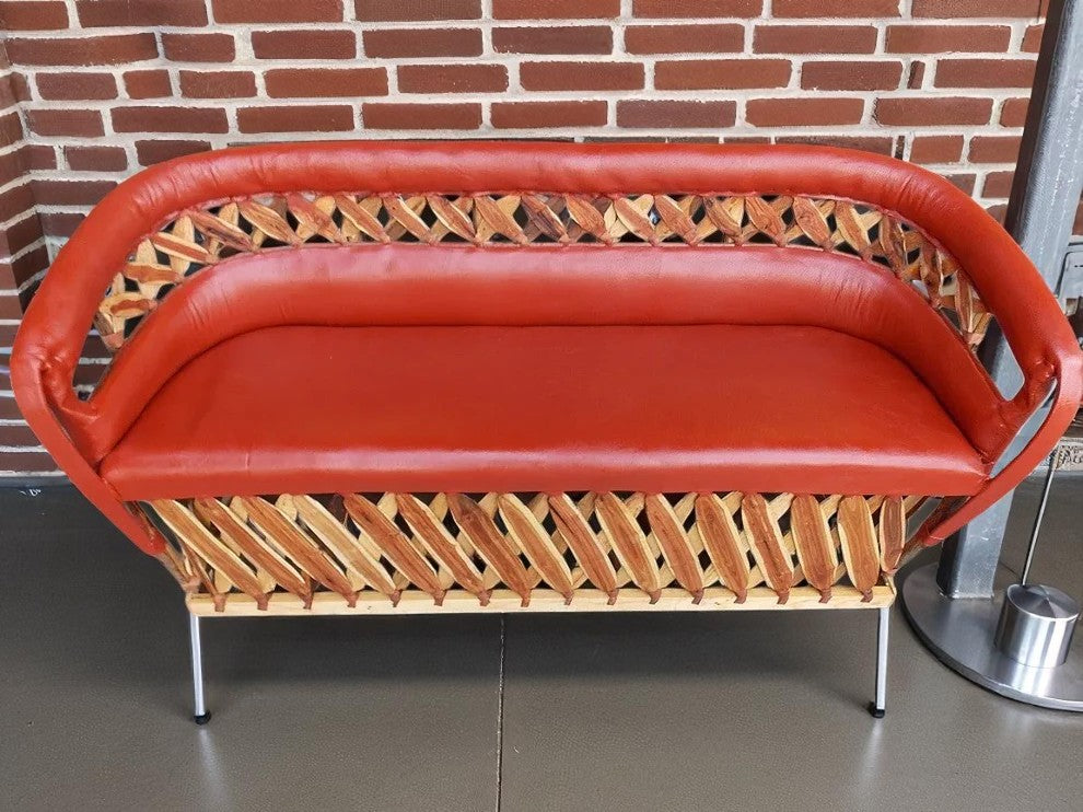 Sillon Equipal Con Riñonera Para 3 Personas Estilo Antiguo