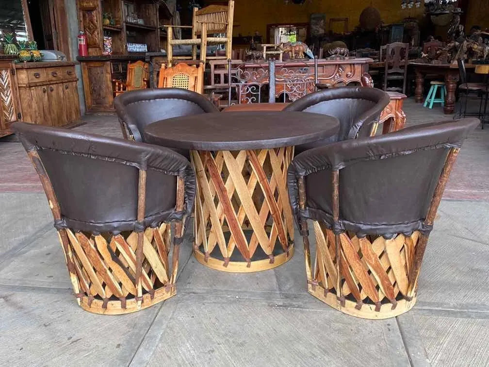 Comedor Equipales Tradicionales Estilo Antiguo. Gran Calidad