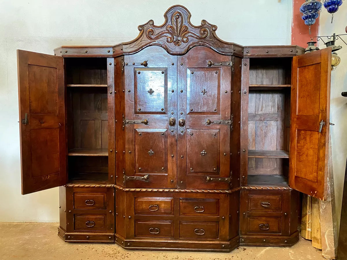 Antique Conquest Style Mesquite Closet.
