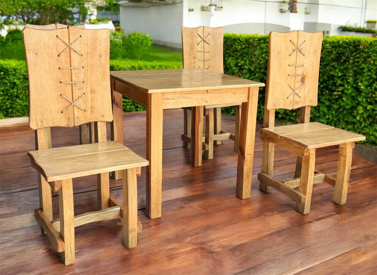 Sustainable Wood Handcrafted Dining Room in the Middle Ages Style