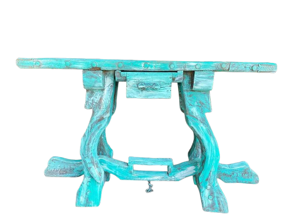Stripped Credenza Antique Door and Yoke Legs