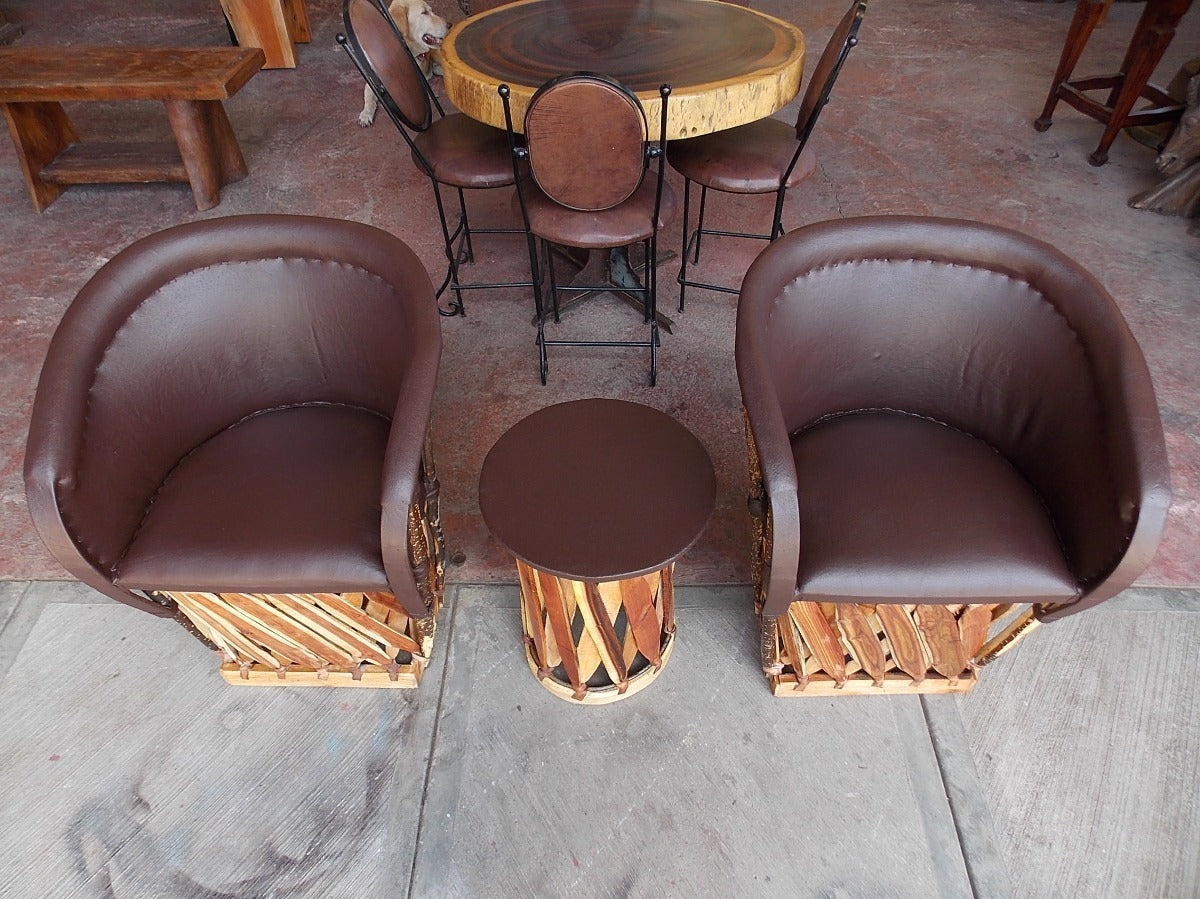 Set of 2 Antique Style Serving Tables and Equipment.