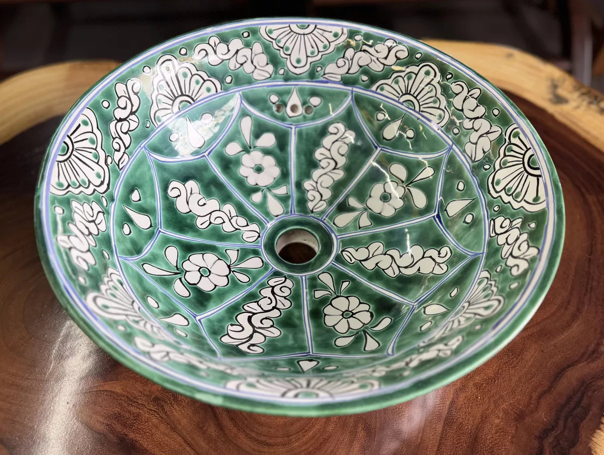 Round Sink in Fine Talavera Turkey Style