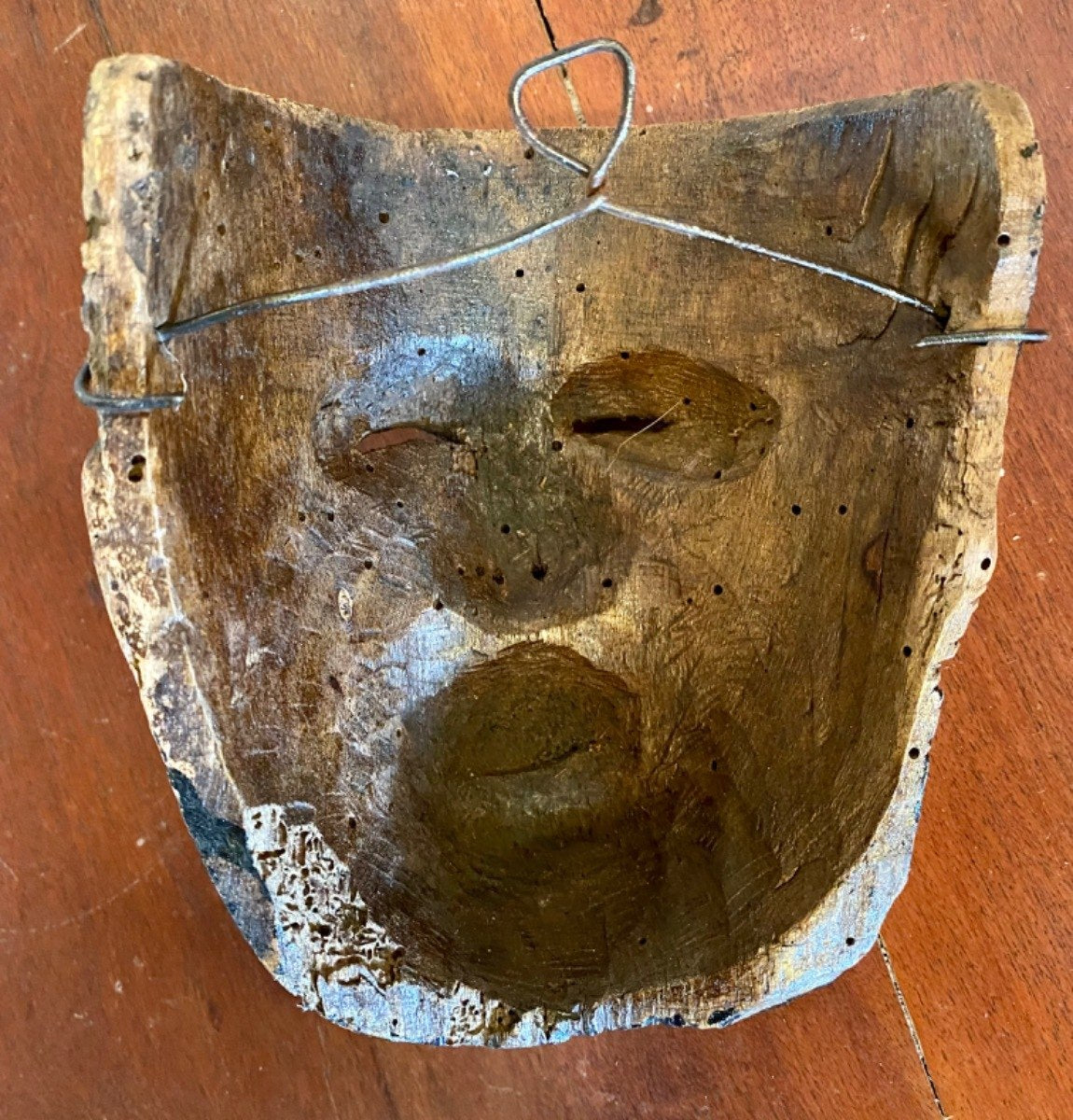 Antique and Original Wooden Mask. Old. Special (Used)