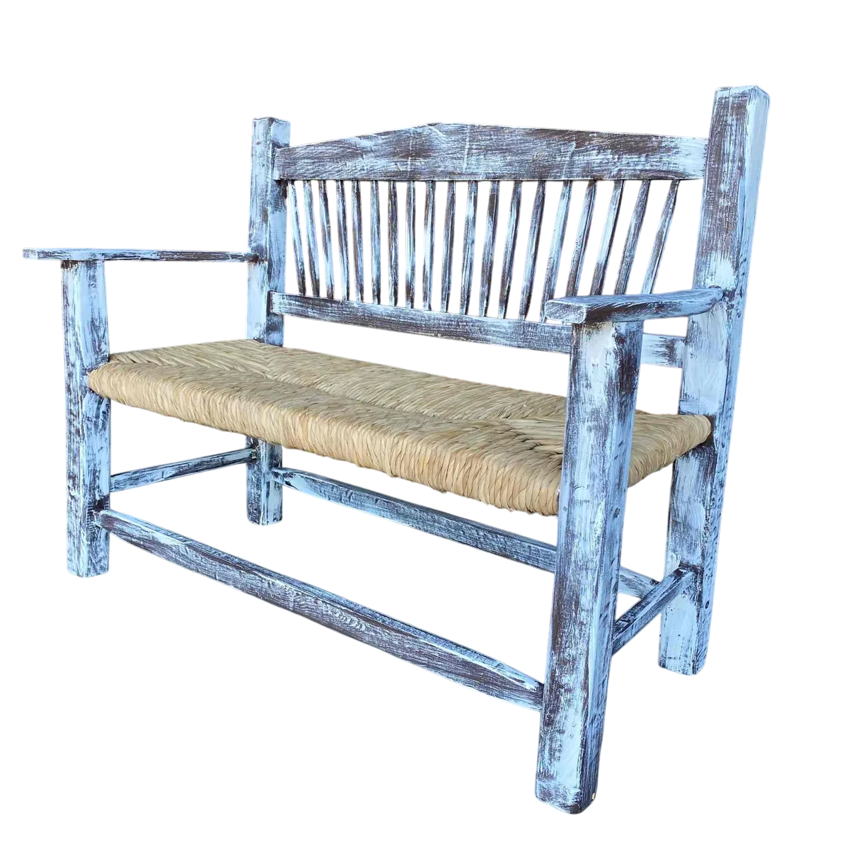 Banca Artesanal 2 Personas Estilo Antiguo Vintage Antiguo