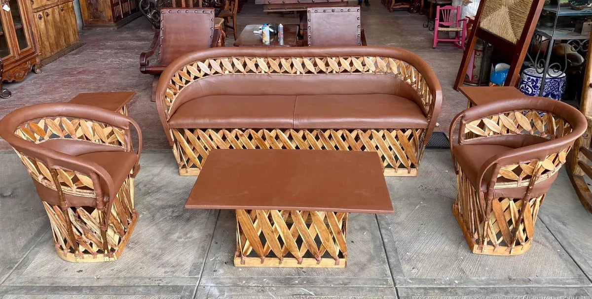 Equipal Handcrafted Room with Fanny Pack. Vintage Style Leather.