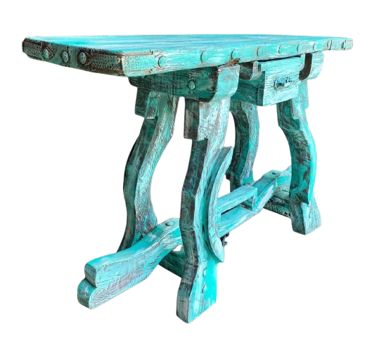 Stripped Credenza Antique Door and Yoke Legs