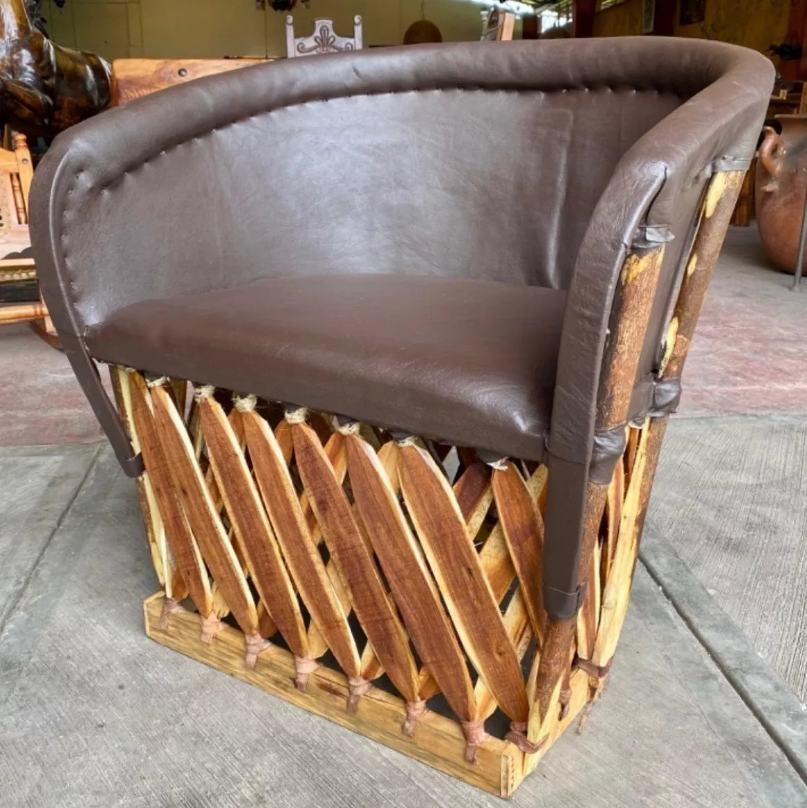 Silla Sillon Equipal Artesanal Muy Amplio Estilo Antiguo