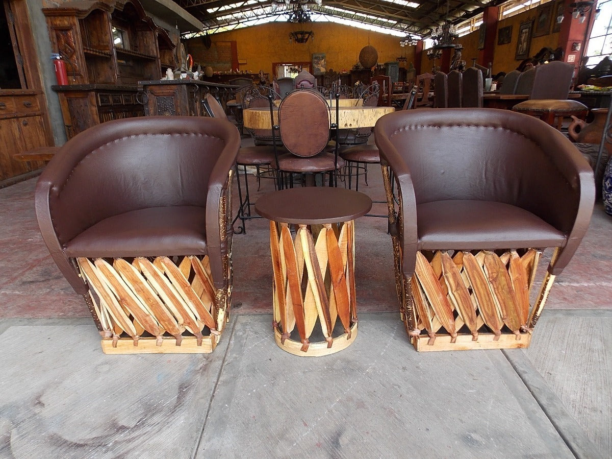 Set of 2 Antique Style Serving Tables and Equipment.
