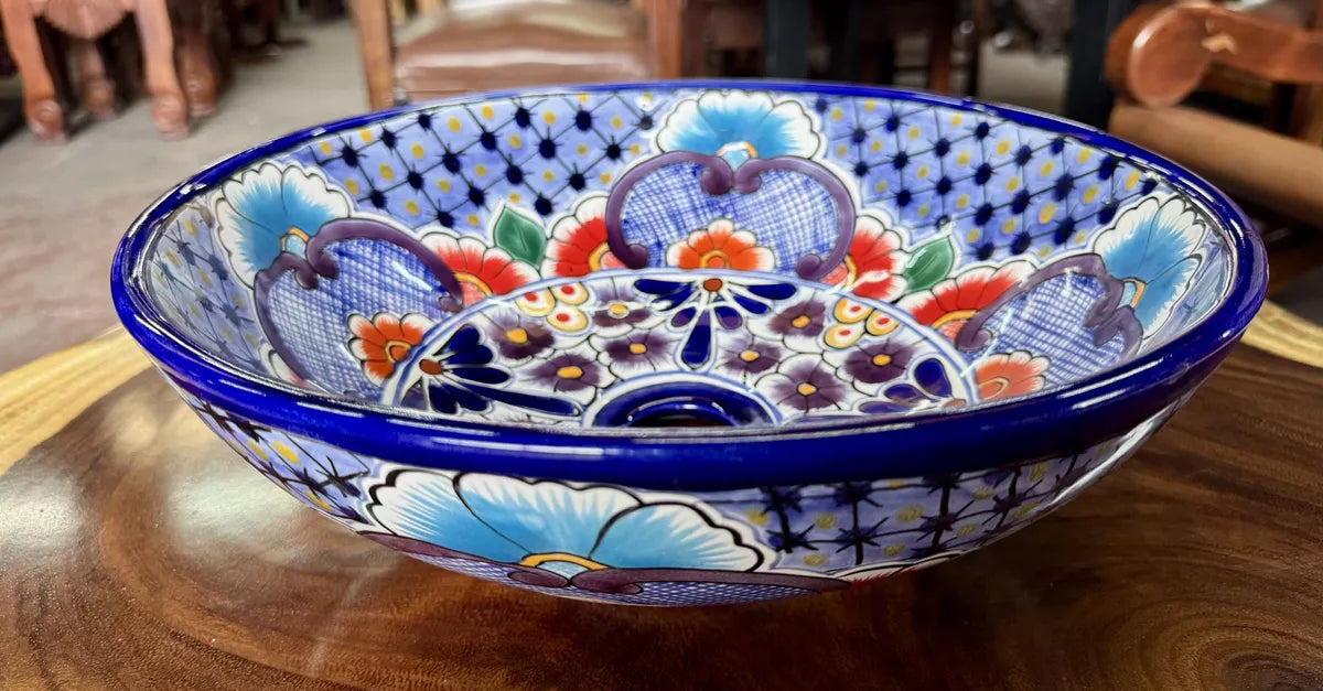 Round Countertop Sink, Cup-Style, Fine Talavera. Add to Favorites