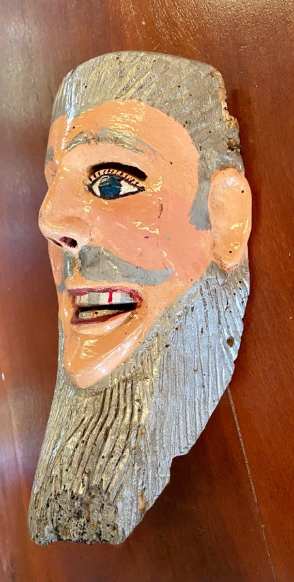 Antique and Original Wooden Mask. Old. Special (Used)