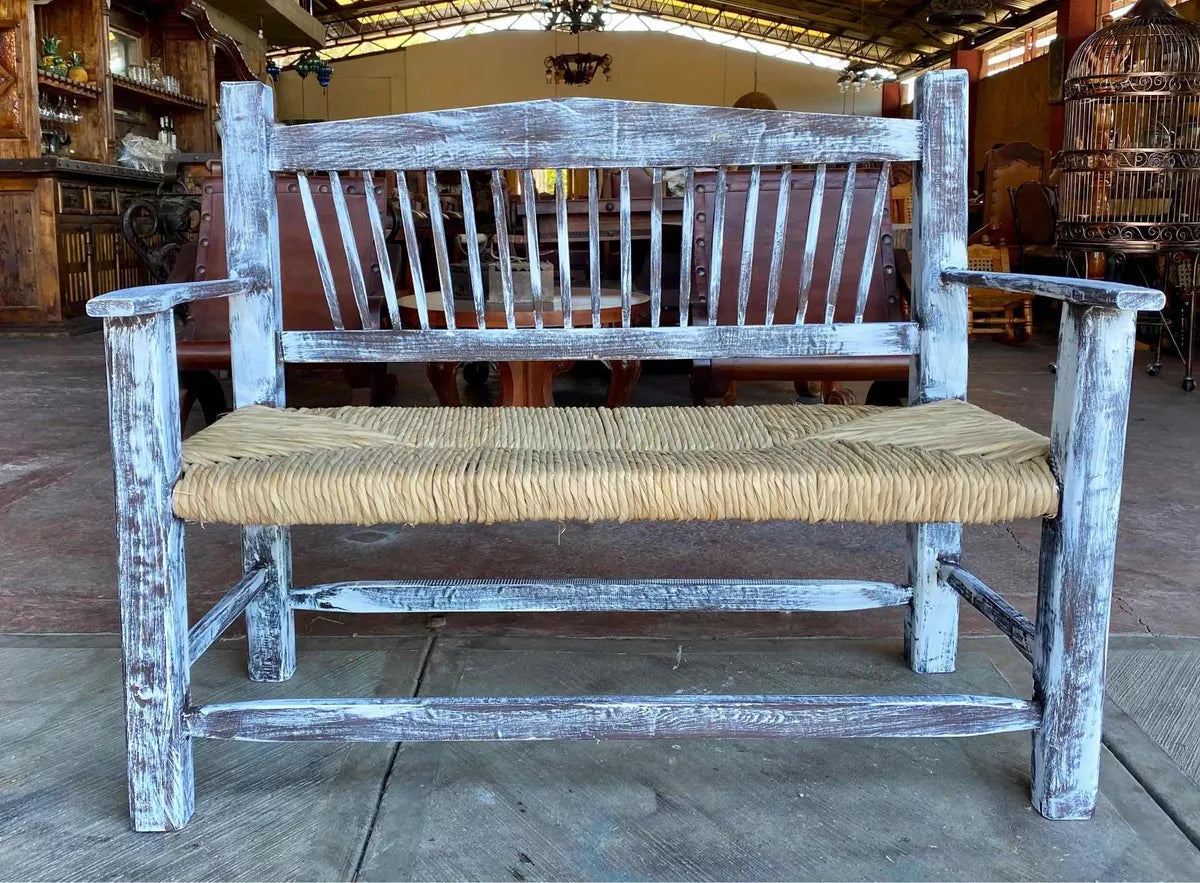 Antique Vintage Style 2 Person Handmade Bench